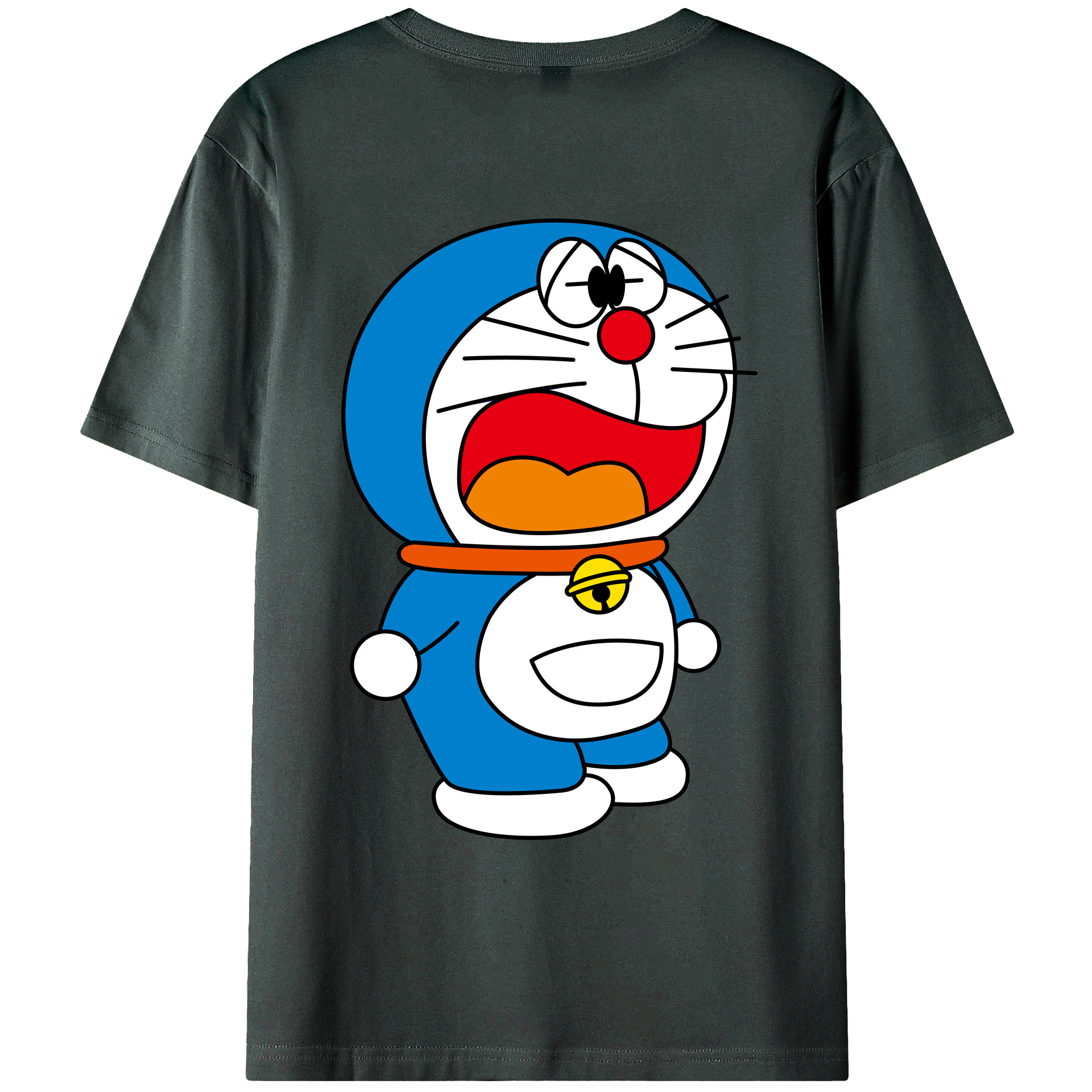 （画像用） ドラえもん Doraemon 綿100％ メンズ半袖Tシャツ（バックプリント） 通気性